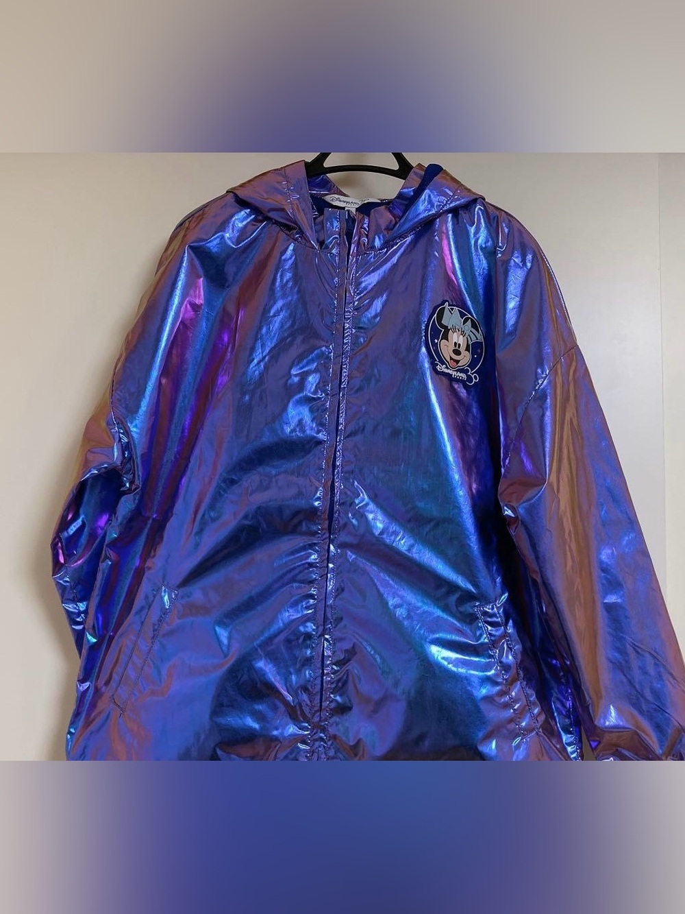 Disneyland Paris Iridescent Hooded Windbreaker Jacket Kids Size 6